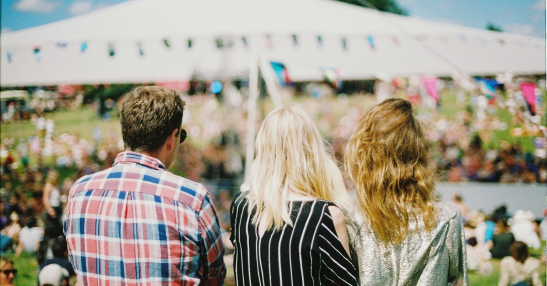 People at a pop-up marketing event